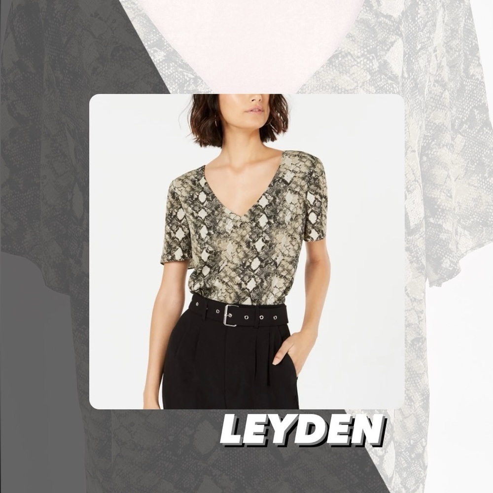 EUC Leyden Snakeskin Print Short Sleeve T Shirt